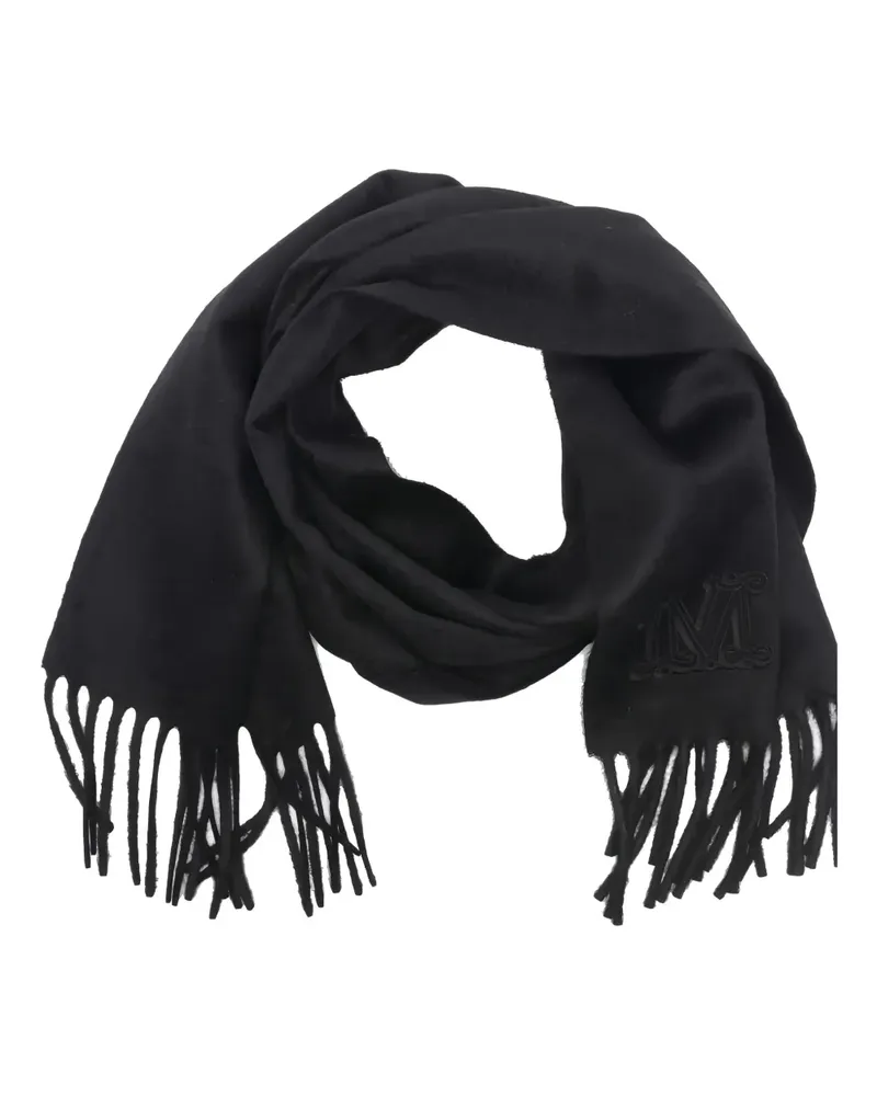 Max Mara Wsdalia Schal mit Logo-Detail - Schwarz Schwarz