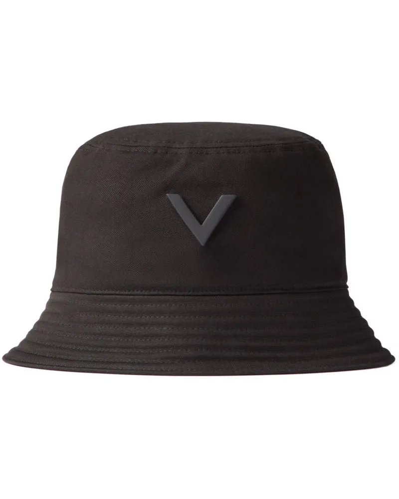 Valentino Garavani Fischerhut mit V-Detail - Schwarz Schwarz