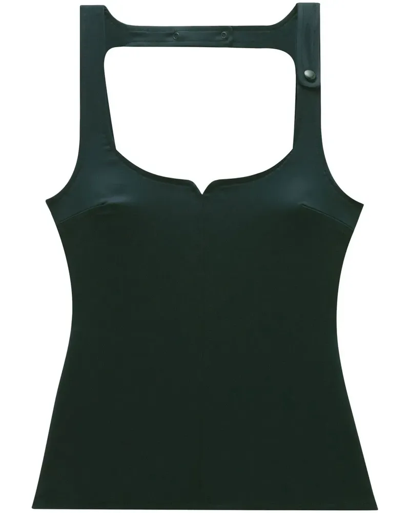 Courrèges Oberteil aus Satin - Grün Grün