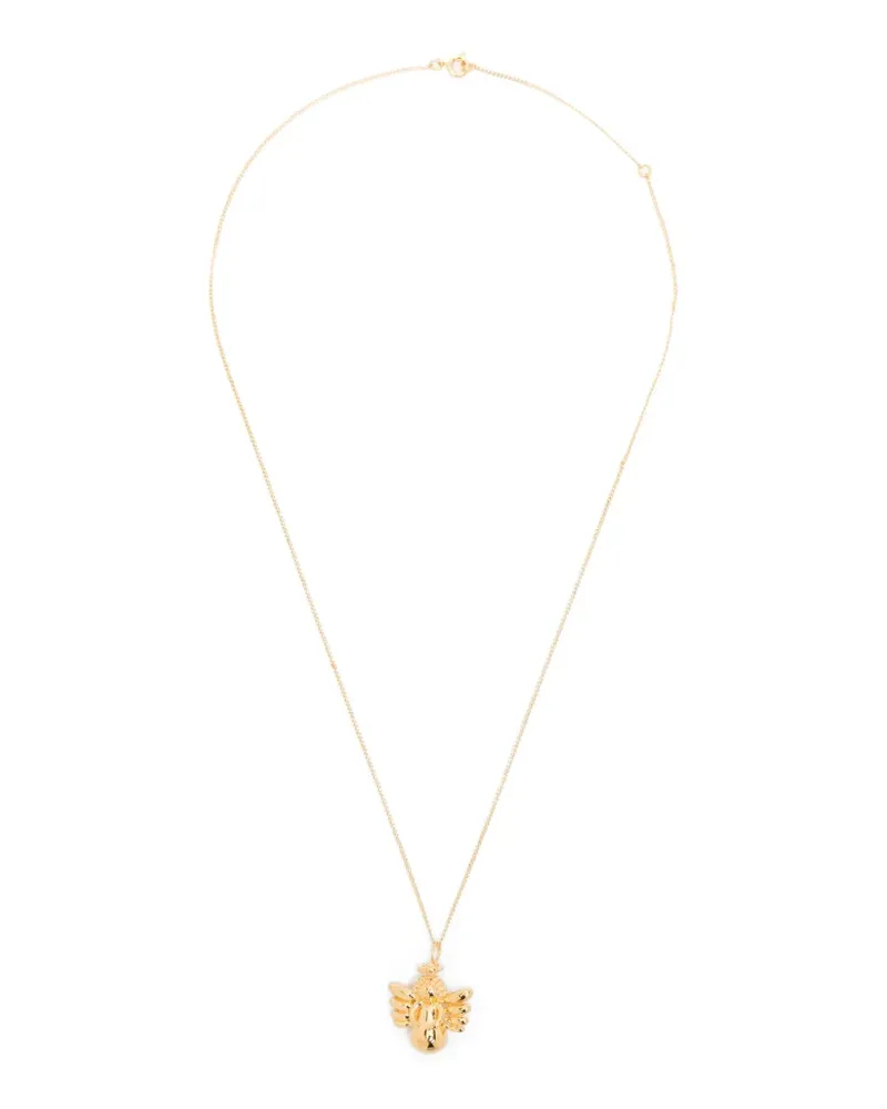 Completedworks Virgo Zodiac Balloon angel-pendant necklace - Gold Gold