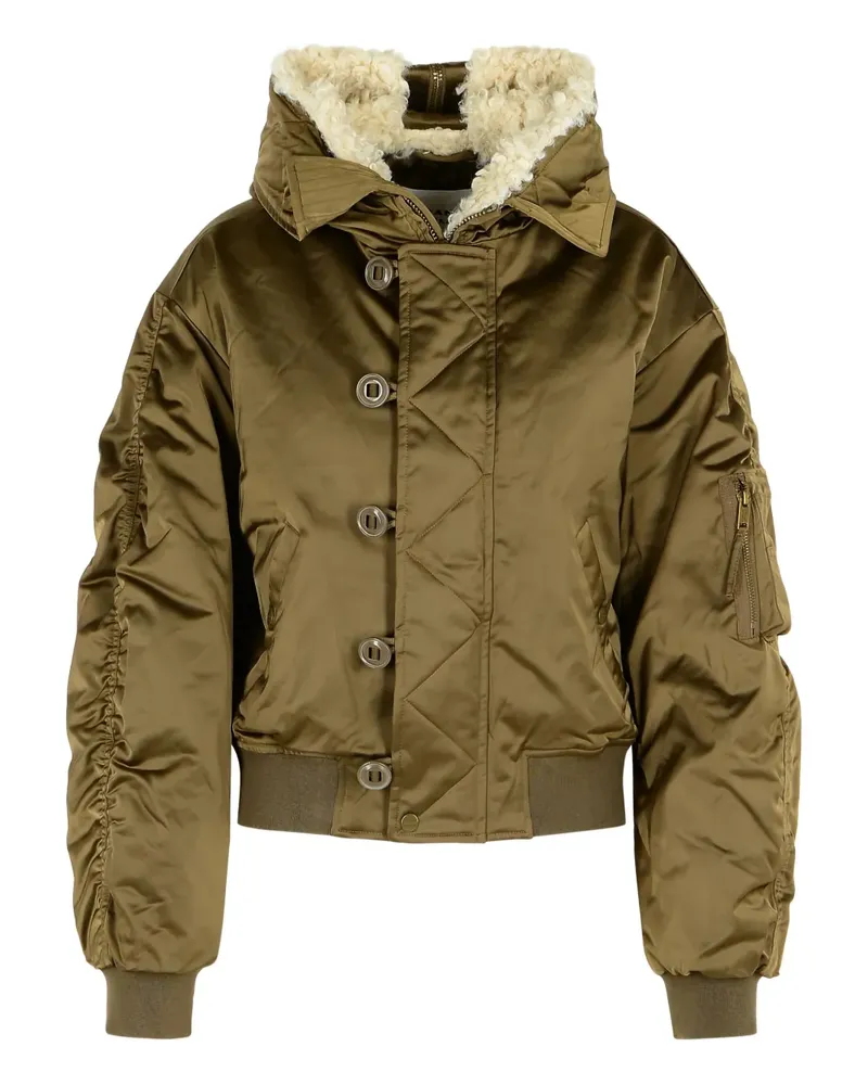 Isabel Marant Gesteppter Elisa Mantel aus Faux Fur - Grün Grün