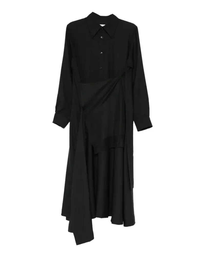 Toga Asymmetrisches Kleid mit Drapierung - Schwarz Schwarz