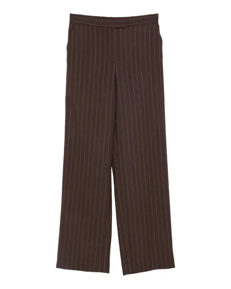 LARDINI Wide-Leg-Hose mit Nadelstreifen - Braun Braun