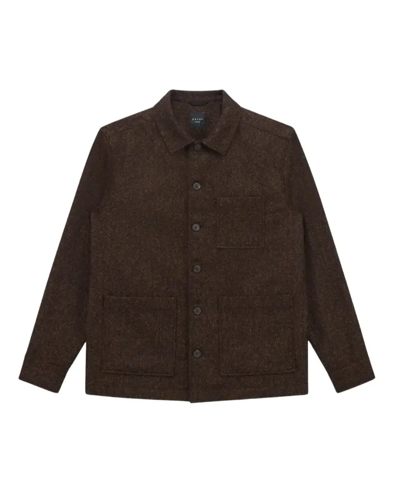 XACUS textured wool overshirt - Braun Braun
