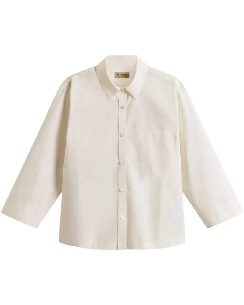 Woolrich Hemd aus Popeline - Weiß Weiß