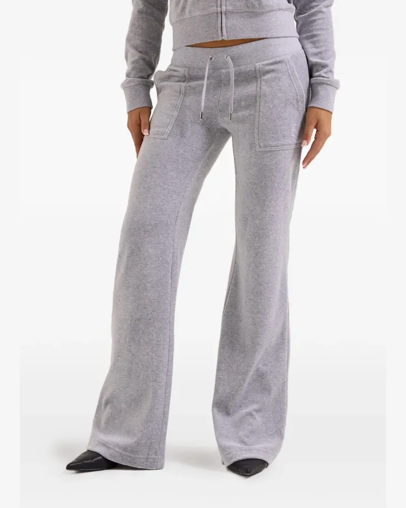 Juicy Couture Tief sitzende Jogginghose aus Baumwoll-Velours - Silber Silber