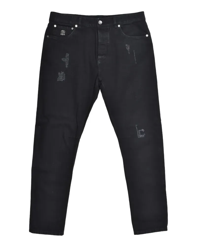 Brunello Cucinelli distressed-details jeans - Schwarz Schwarz