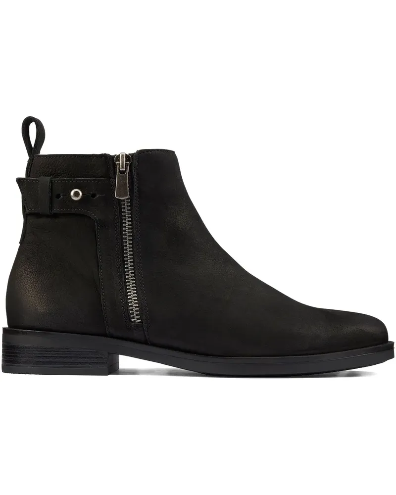Clarks Memi "Black" Stiefel - Schwarz Schwarz