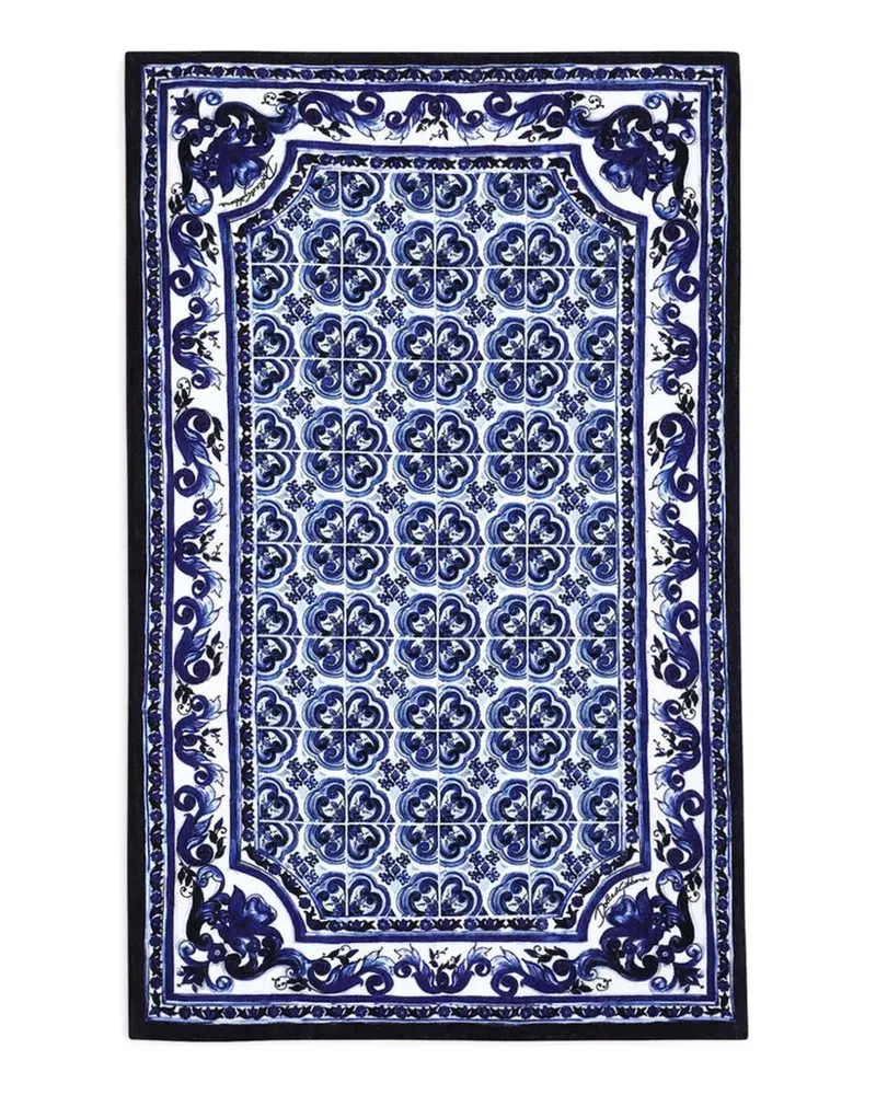 Dolce & Gabbana Strandtuch aus Frottee - Blau Blau