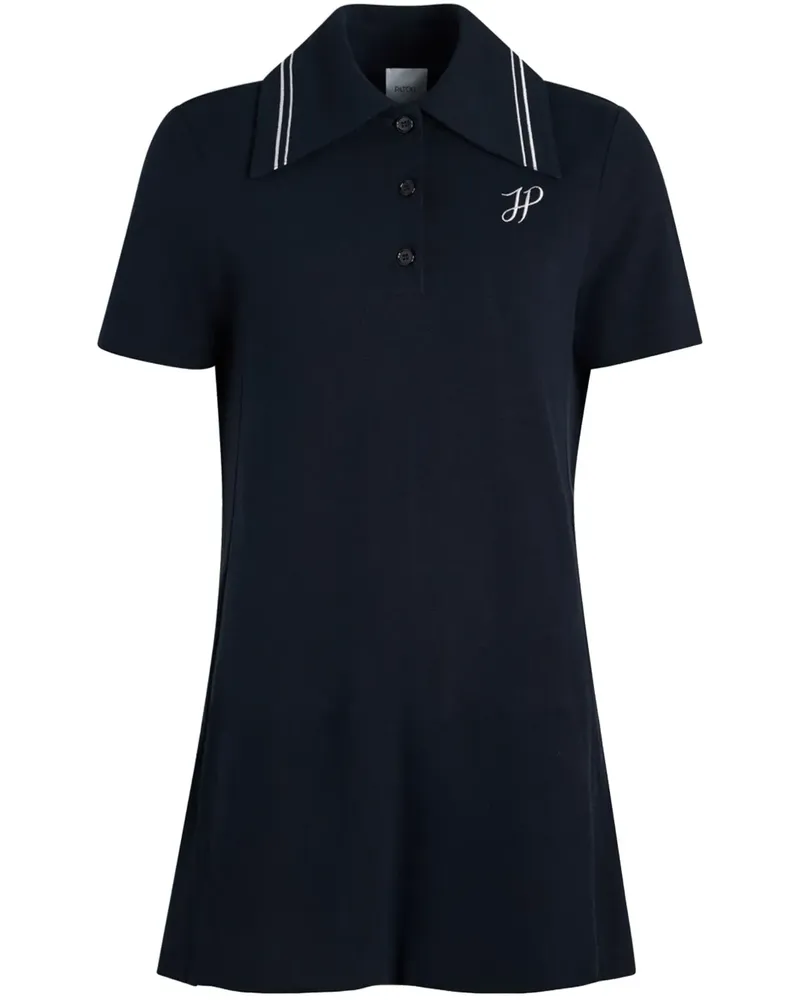Patou Poloshirtkleid mit Logo-Stickerei - Blau Blau