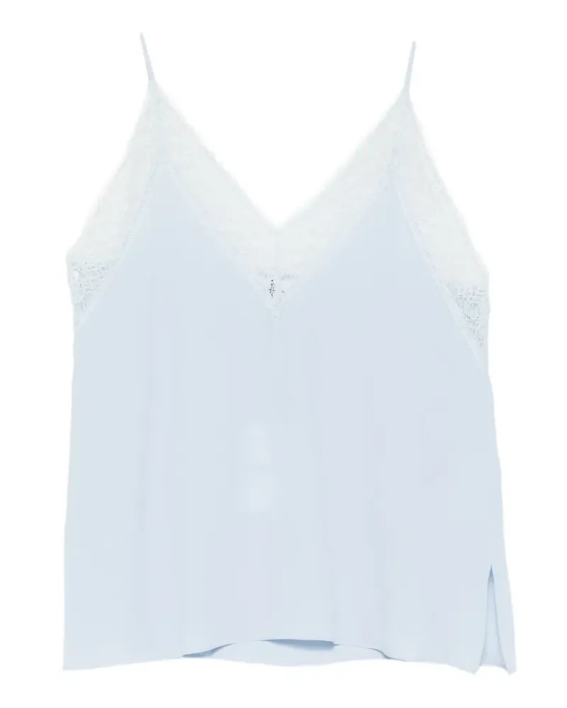 MARELLA Padino lace V-neck top - Blau Blau