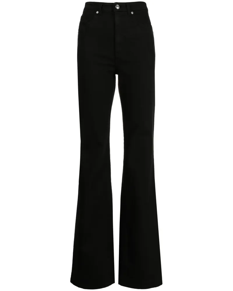 N° 21 Ausgestellte Jeans mit Logo-Patch - Schwarz Schwarz