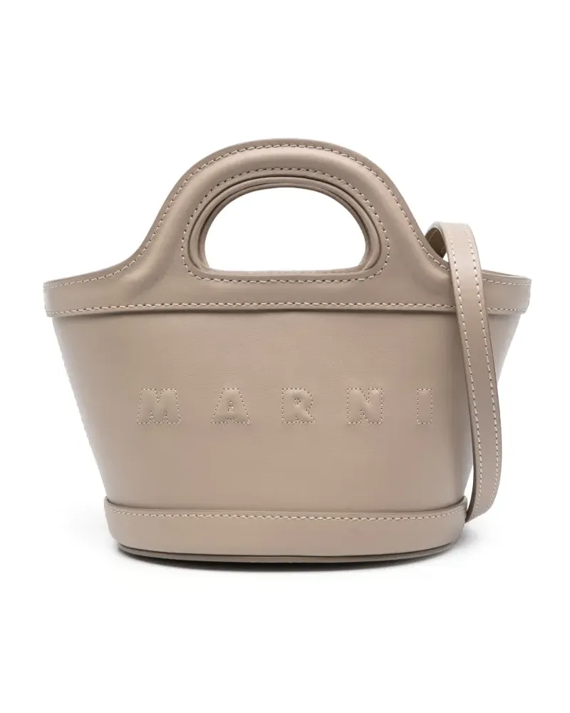 Marni Micro Tropicalia Shopper - Braun Braun