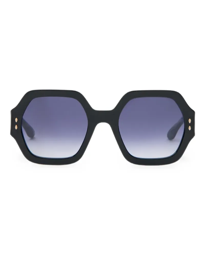 Isabel Marant Elyz Sonnenbrille mit geometrischem Gestell - Schwarz Schwarz