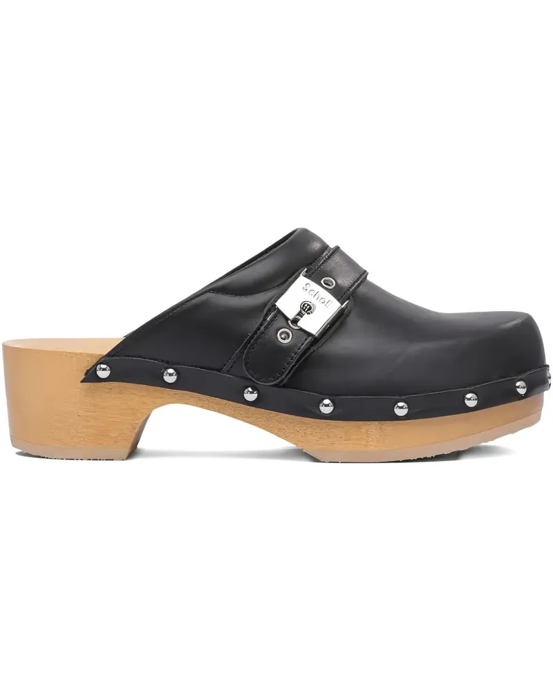 Scholl Pescura Mules 50mm - Schwarz Schwarz
