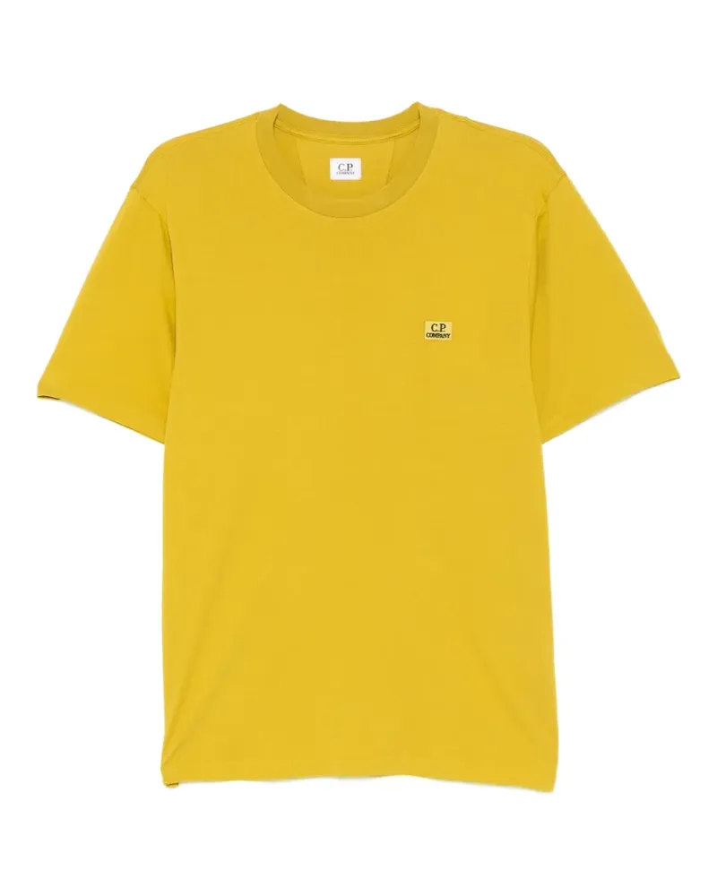 C.P. Company T-Shirt mit Logo-Stickerei - Gelb Gelb