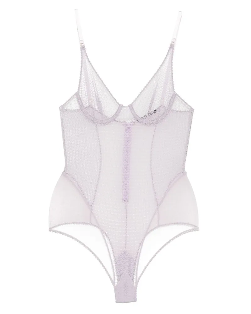 Kiki De Montparnasse Gehäkelter Body - Violett Violett
