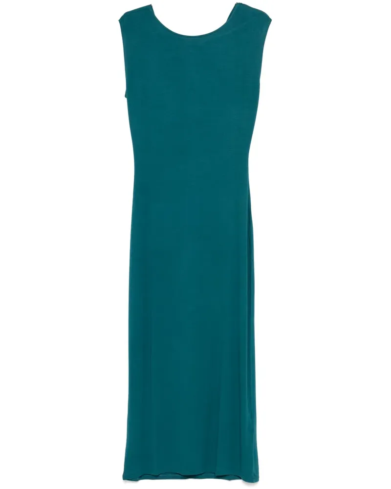 Majestic Klassisches Jersey-Kleid - Blau Blau