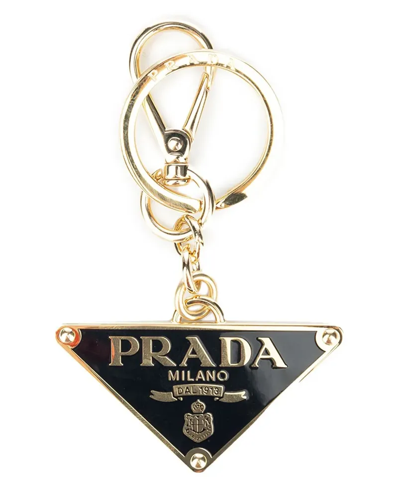 Prada Schlüsselanhänger mit Logo - Gold Gold