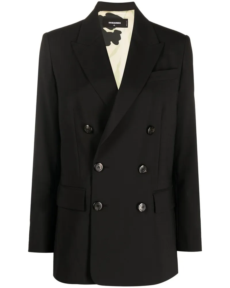 Dsquared2 Doppelreihiger Blazer Schwarz