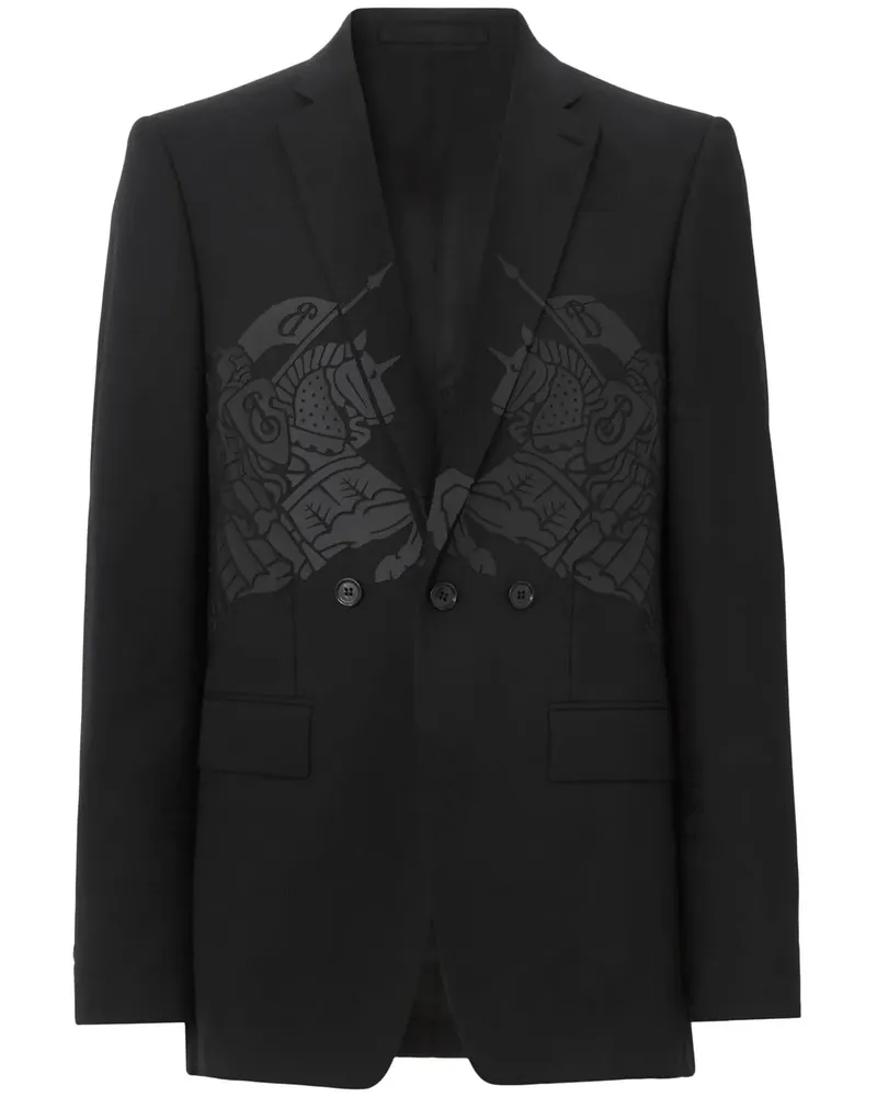 Burberry Sakko mit Print - Schwarz Schwarz
