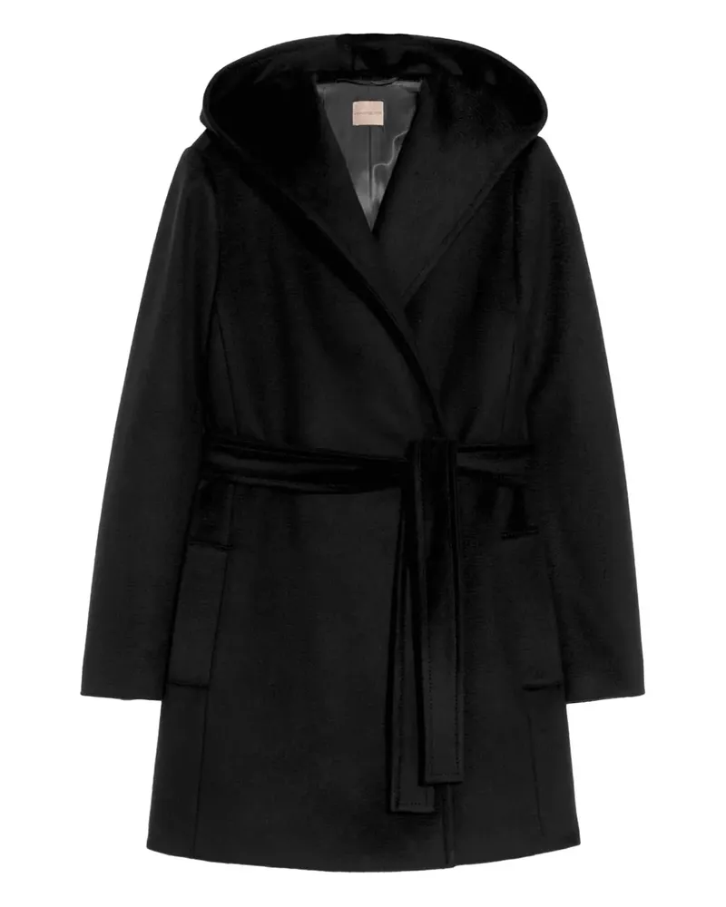 Pennyblack Kapuzenmantel mit Gürtel - Schwarz Schwarz
