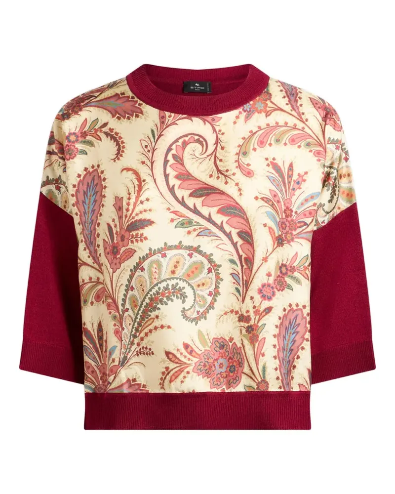 Etro T-Shirt mit Paisleymuster - Rot Rot
