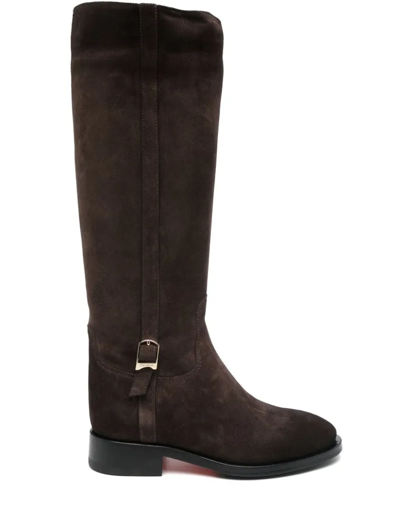 Santoni Stiefel aus Wildleder - Braun Braun