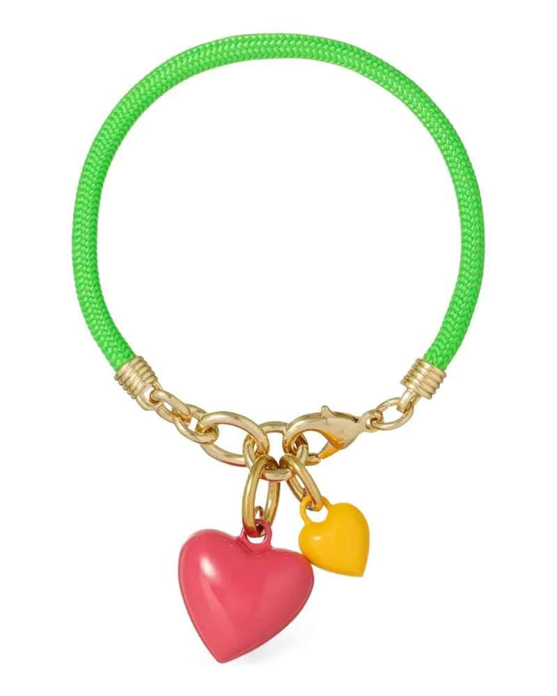 Roxanne Assoulin Happy Cord heart-charm bracelet - Rosa Rosa