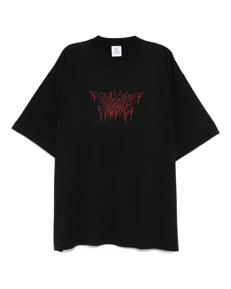 VETEMENTS T-Shirt mit Logo-Print - Schwarz Schwarz