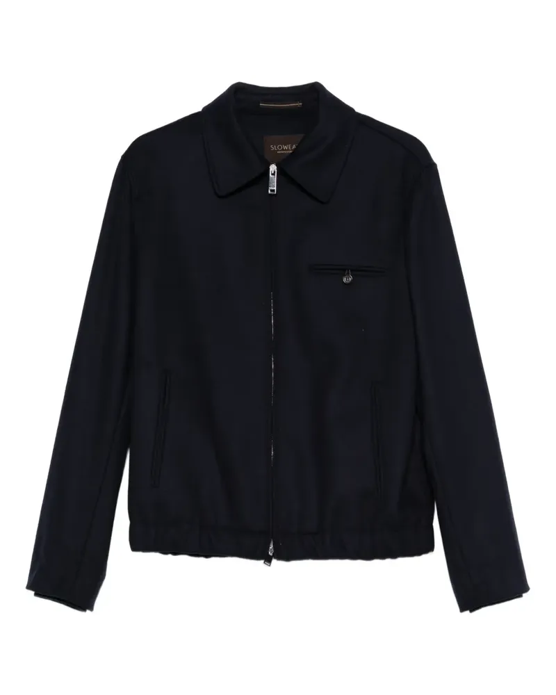 Incotex Jacke mit Reißverschluss - Blau Blau
