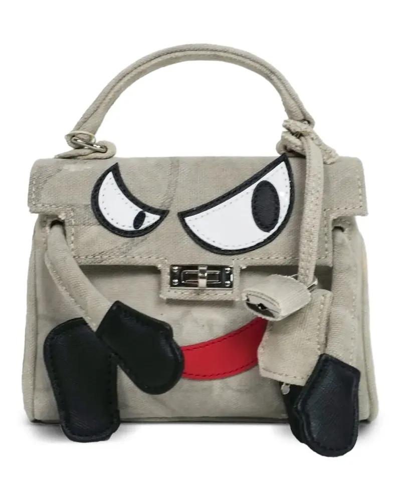 READYMADE Schultertasche mit Monster-Applikation - Nude Nude