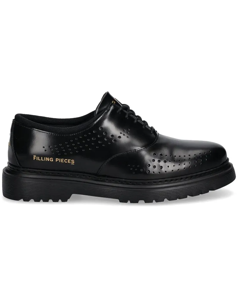 Filling Pieces Derby-Schuhe mit Logo - Schwarz Schwarz