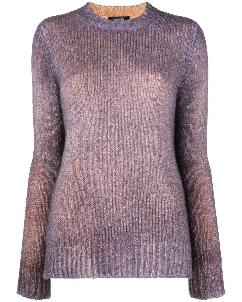Avant Toi Grob gerippter Pullover - Violett Violett