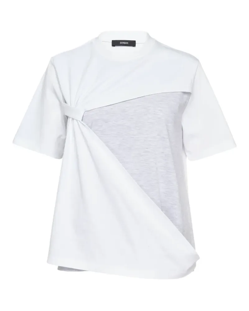 BONBOM asymmetric wrap T-shirt - Weiß Weiß