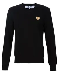 Comme des Garçons Sweatshirt mit Herzapplikation Schwarz