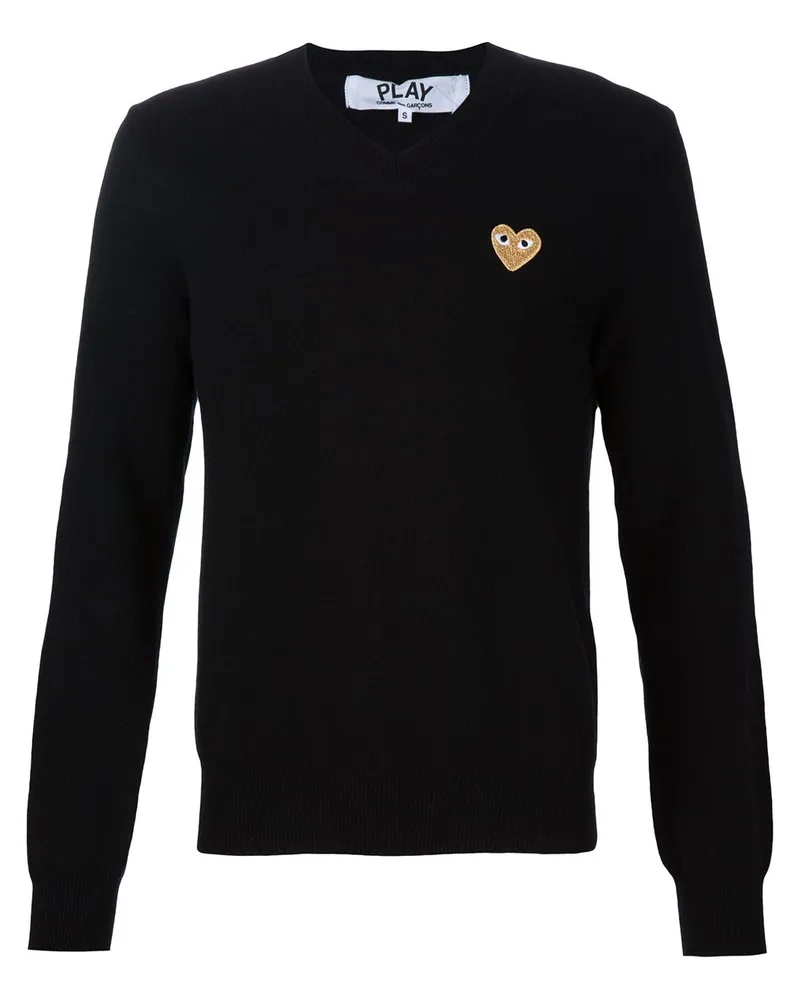 Comme des Garçons Sweatshirt mit Herzapplikation - Schwarz Schwarz