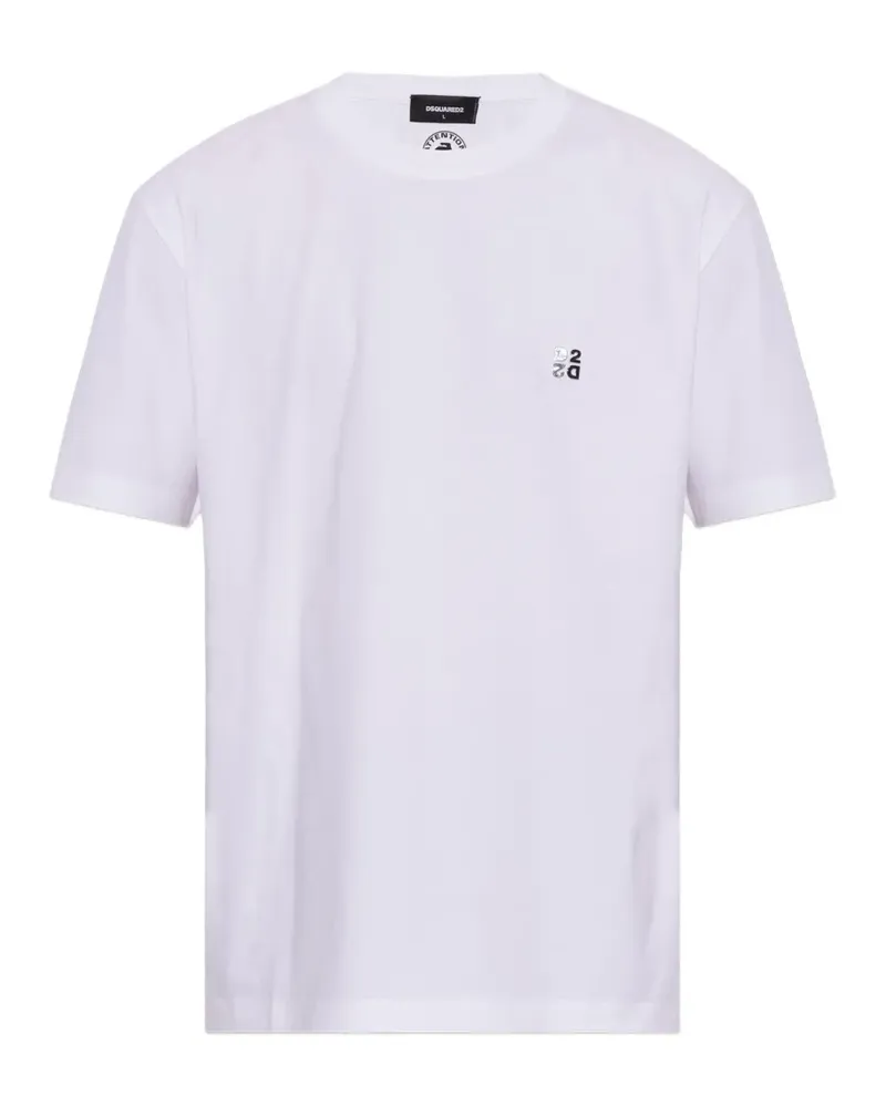 Dsquared2 T-Shirt mit Logo-Applikation - Weiß Weiß