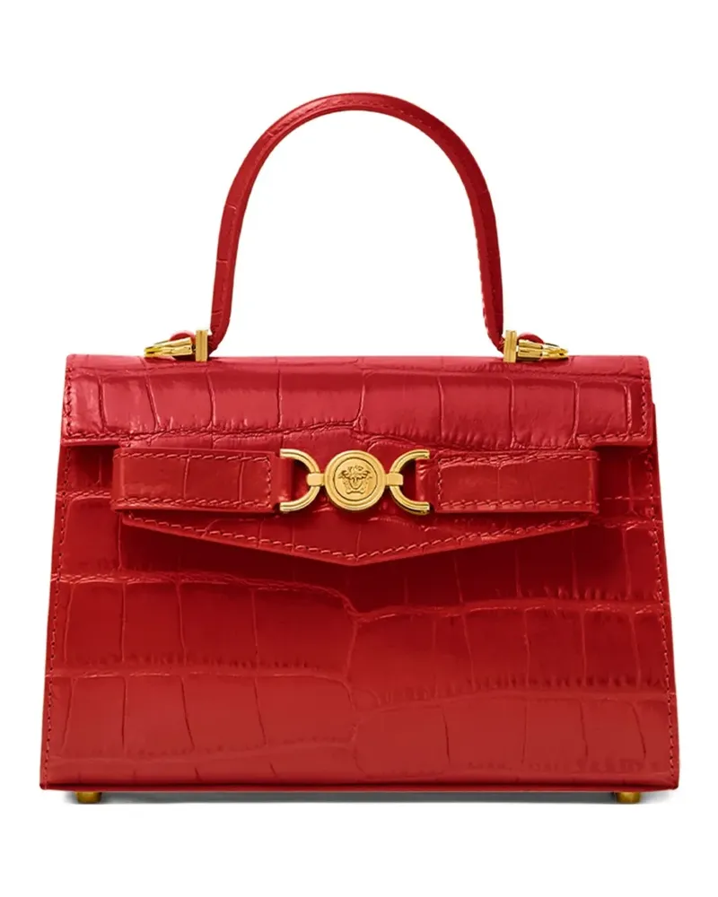 Versace Kleine Tasche mit Kroko-Effekt - Rot Rot