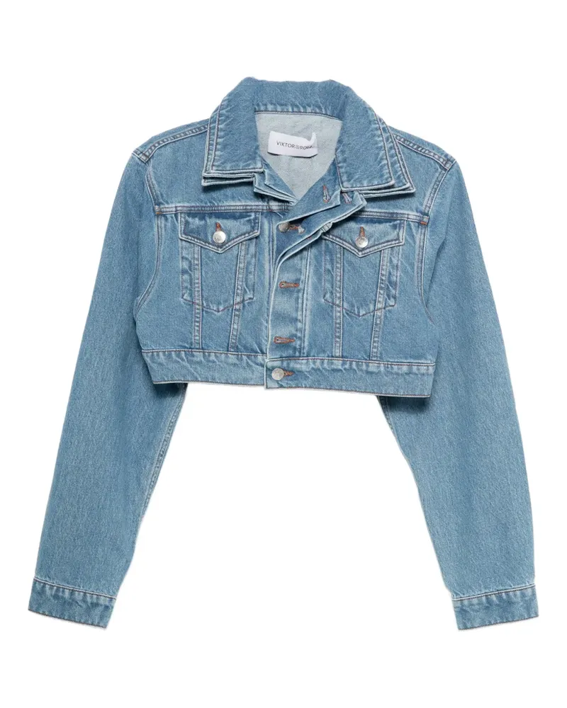 Viktor & Rolf Jeansjacke im Layering-Look - Blau Blau