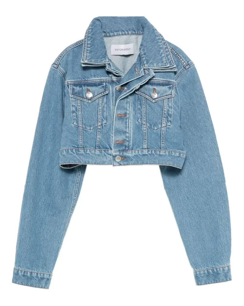 Viktor & Rolf Jeansjacke im Layering-Look - Blau Blau