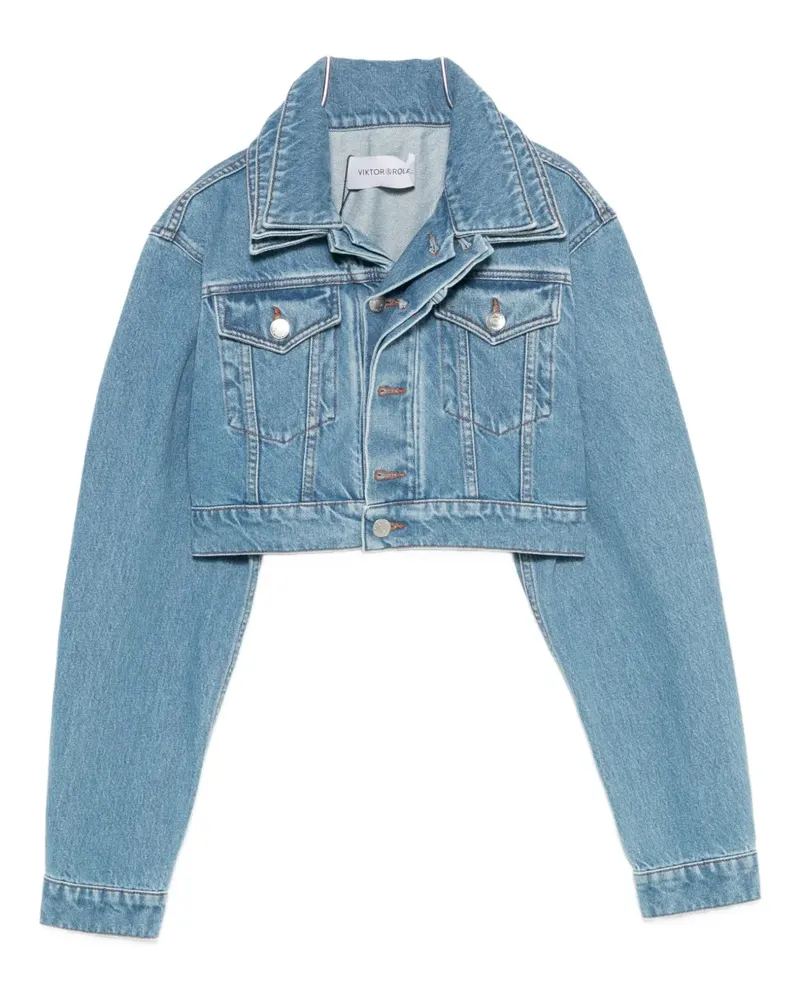 Viktor & Rolf Jeansjacke im Layering-Look - Blau Blau
