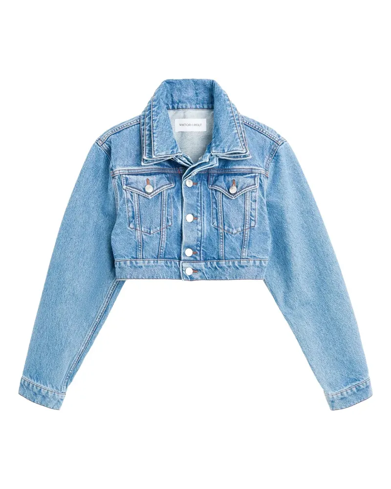 Viktor & Rolf Jeansjacke im Layering-Look - Blau Blau