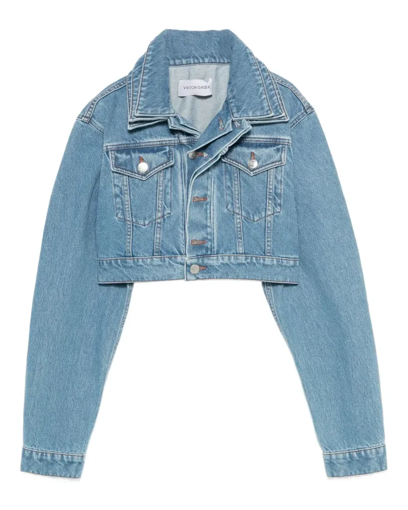 Viktor & Rolf Jeansjacke im Layering-Look - Blau Blau
