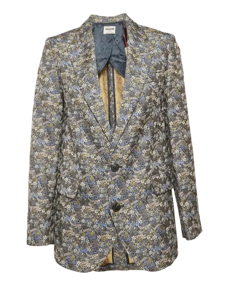 Zadig & Voltaire Vegy floral-jacquard blazer - Grau Grau