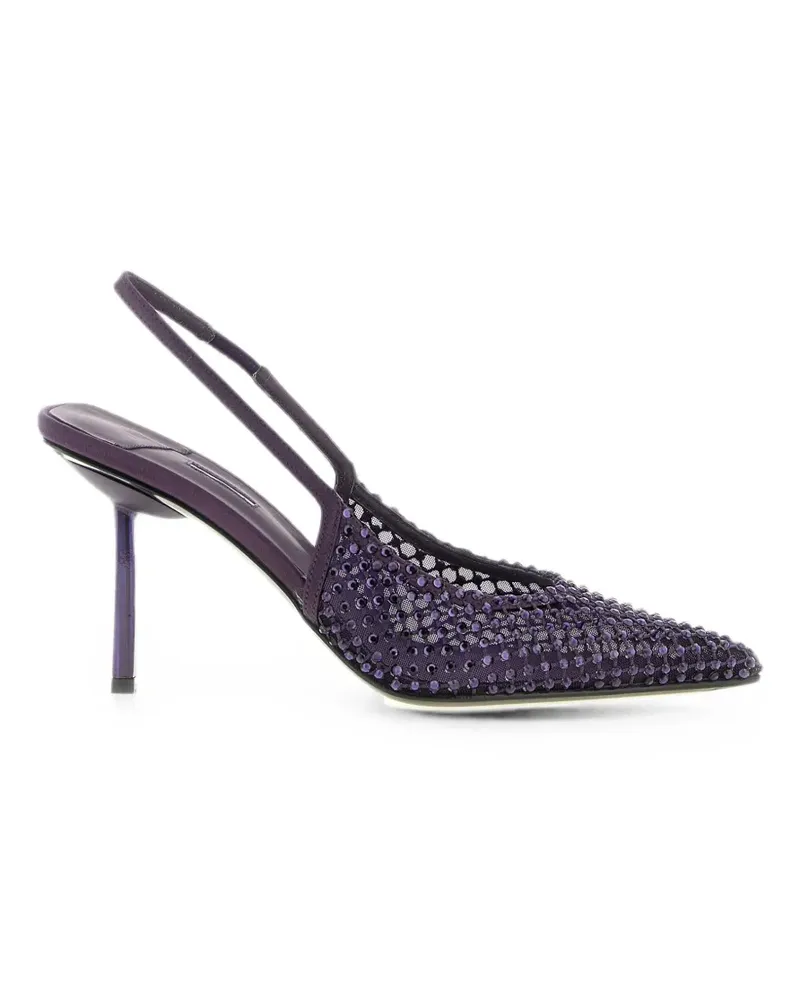 Le Silla Gilda crystal-embellished mesh pumps - Violett Violett