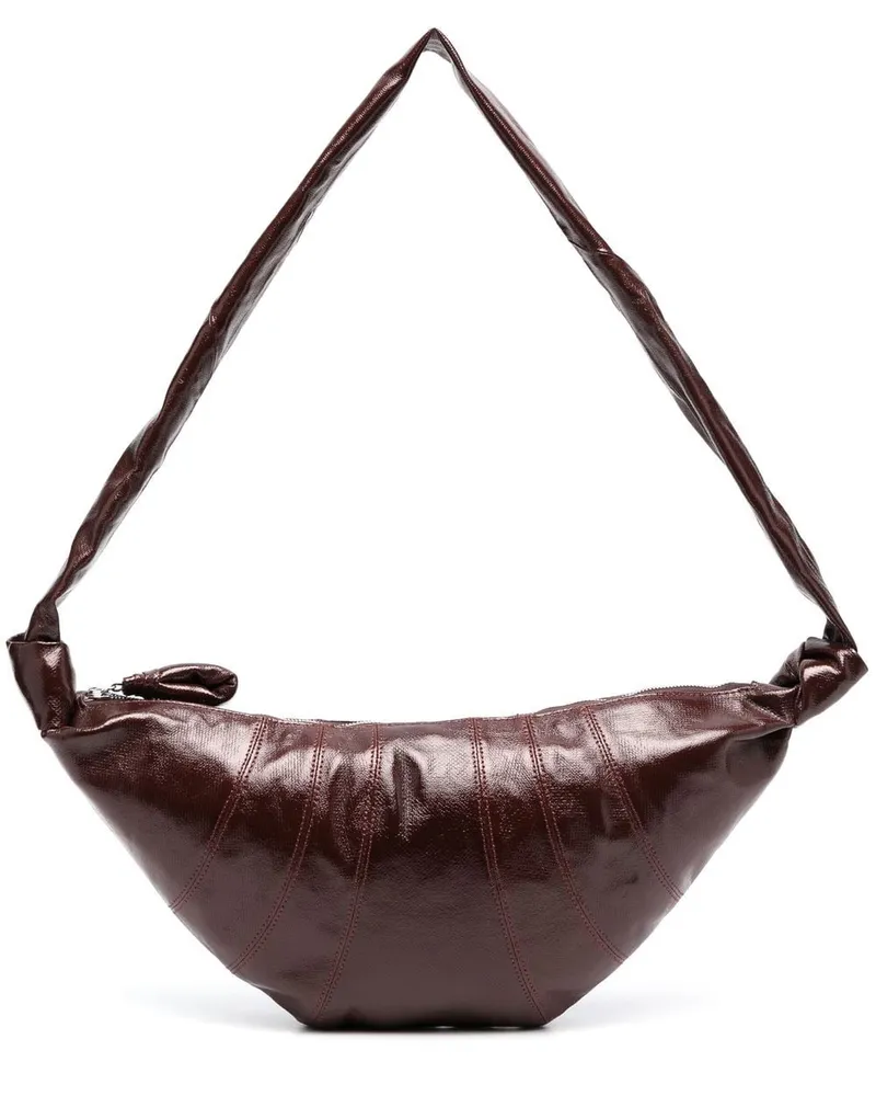 Christophe Lemaire Mittelgroße Croissant Schultertasche - Braun Braun