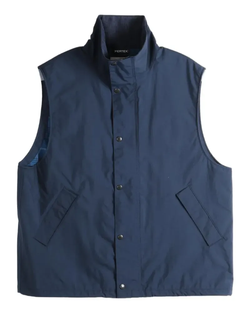 nanamica high-neck press-stud gilet - Blau Blau