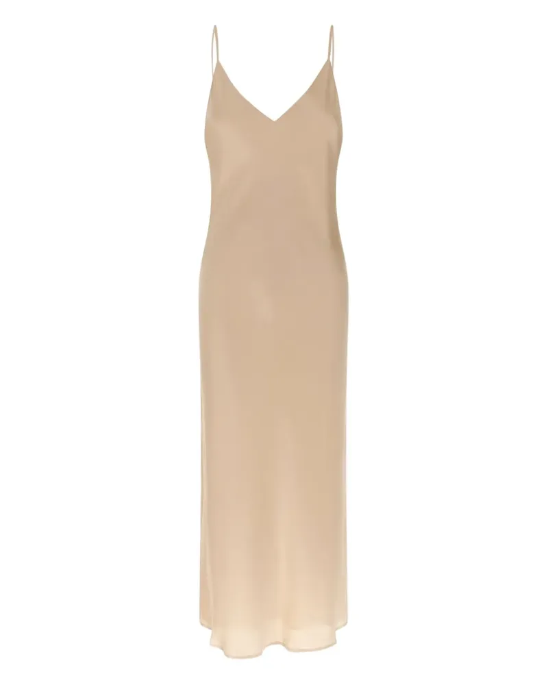 L'Agence slip midi dress - Nude Nude