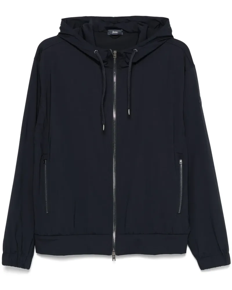 Herno Hoodie mit Logo-Patch - Blau Blau
